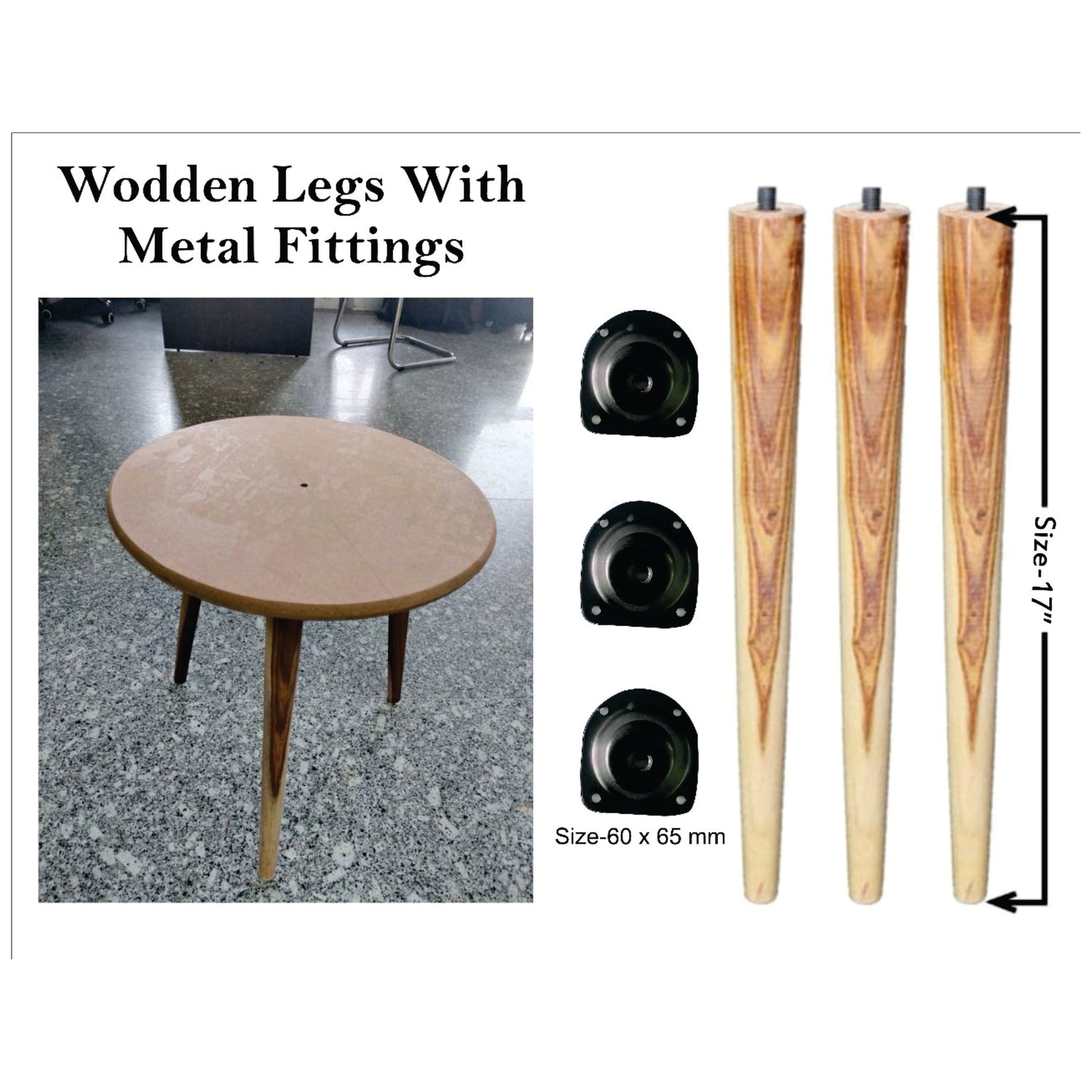 Wooden & Metal Legs